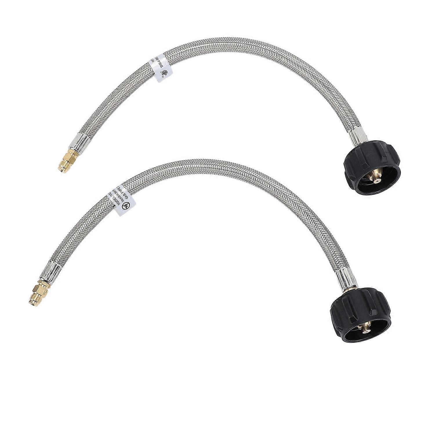 2pcs RV Pigtail Hose Connector 15inch 1/4in NPT High Pressure 2 Stage Auto Changeover Regulator Pigt