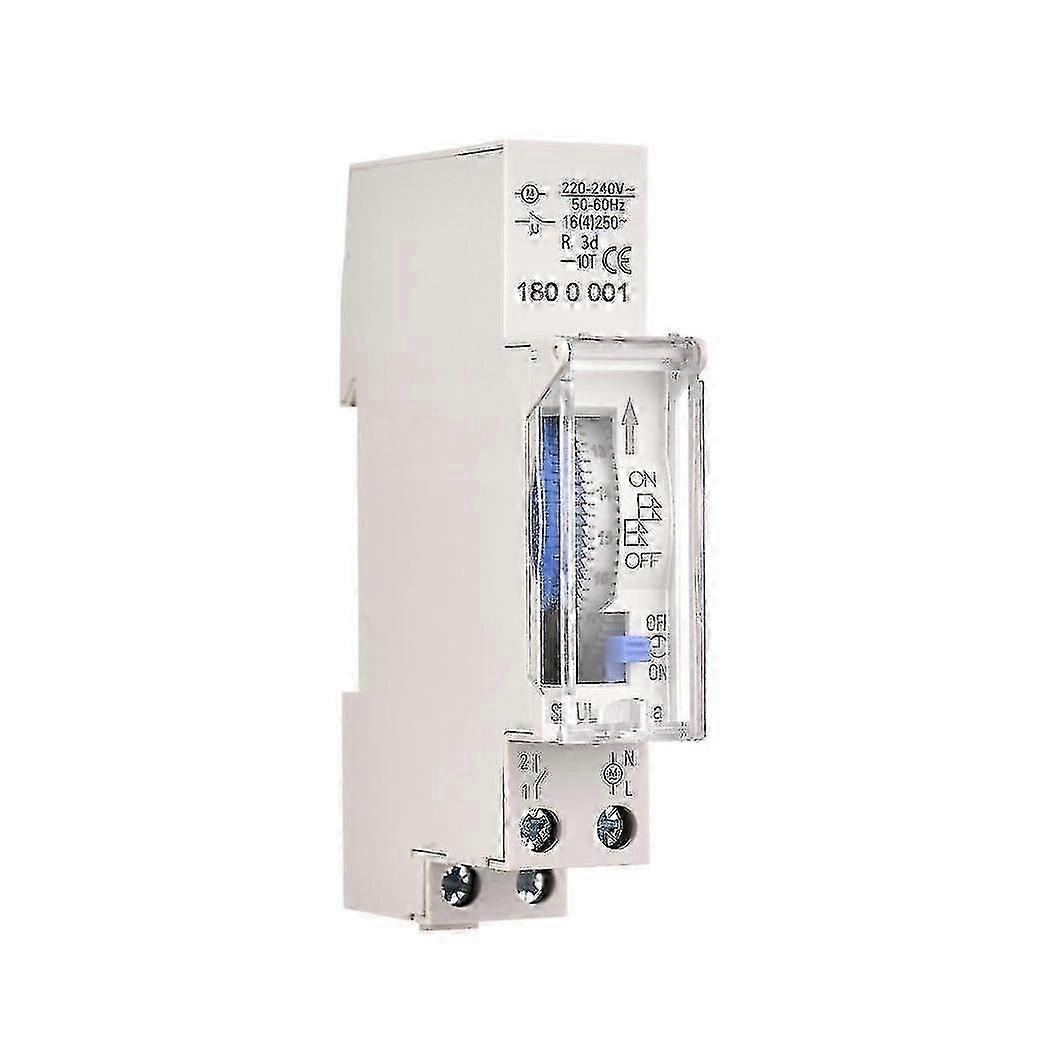 Mechanical 24 Hours Timer Switch Ac 220-240v 15 Minutes Interval 96 Times On/ Off Programmable Electrical Timer Din Rail Installation Relay Switch