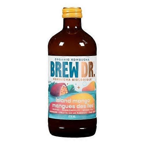 Brew Dr. Kombucha Organic Island Mango, 414 Ml (Case Of 12)