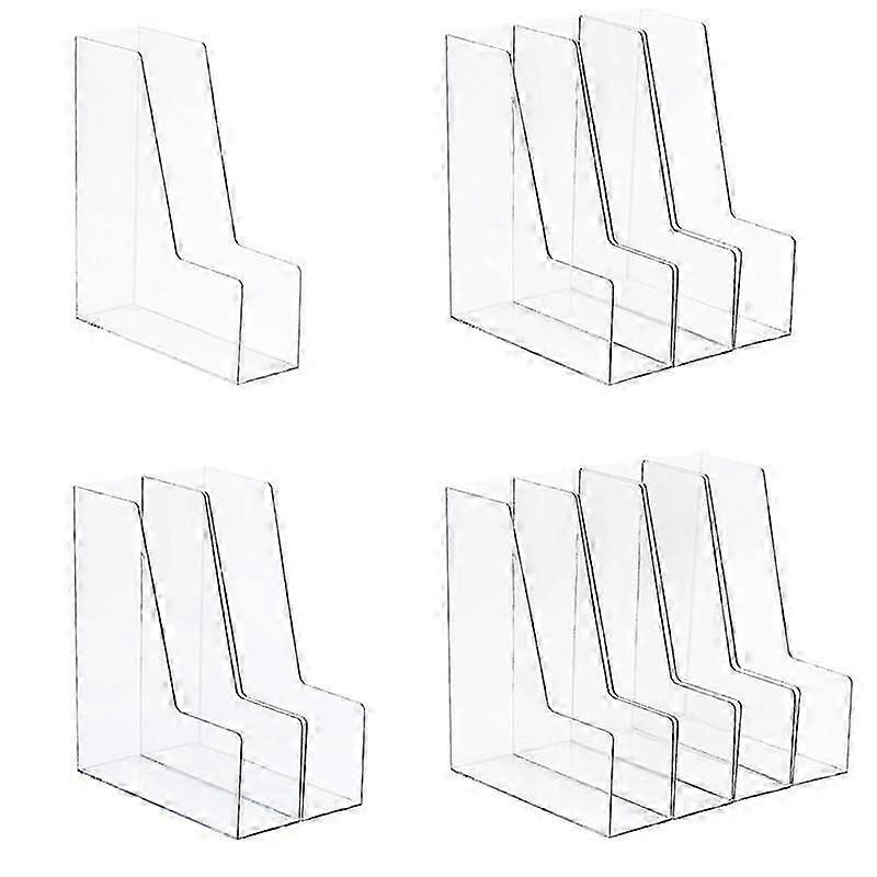 Vertical File Holder, Clear Pet Desk Organizer And Storage Bins Holding, Multi-purpose Plastic Document Organizer