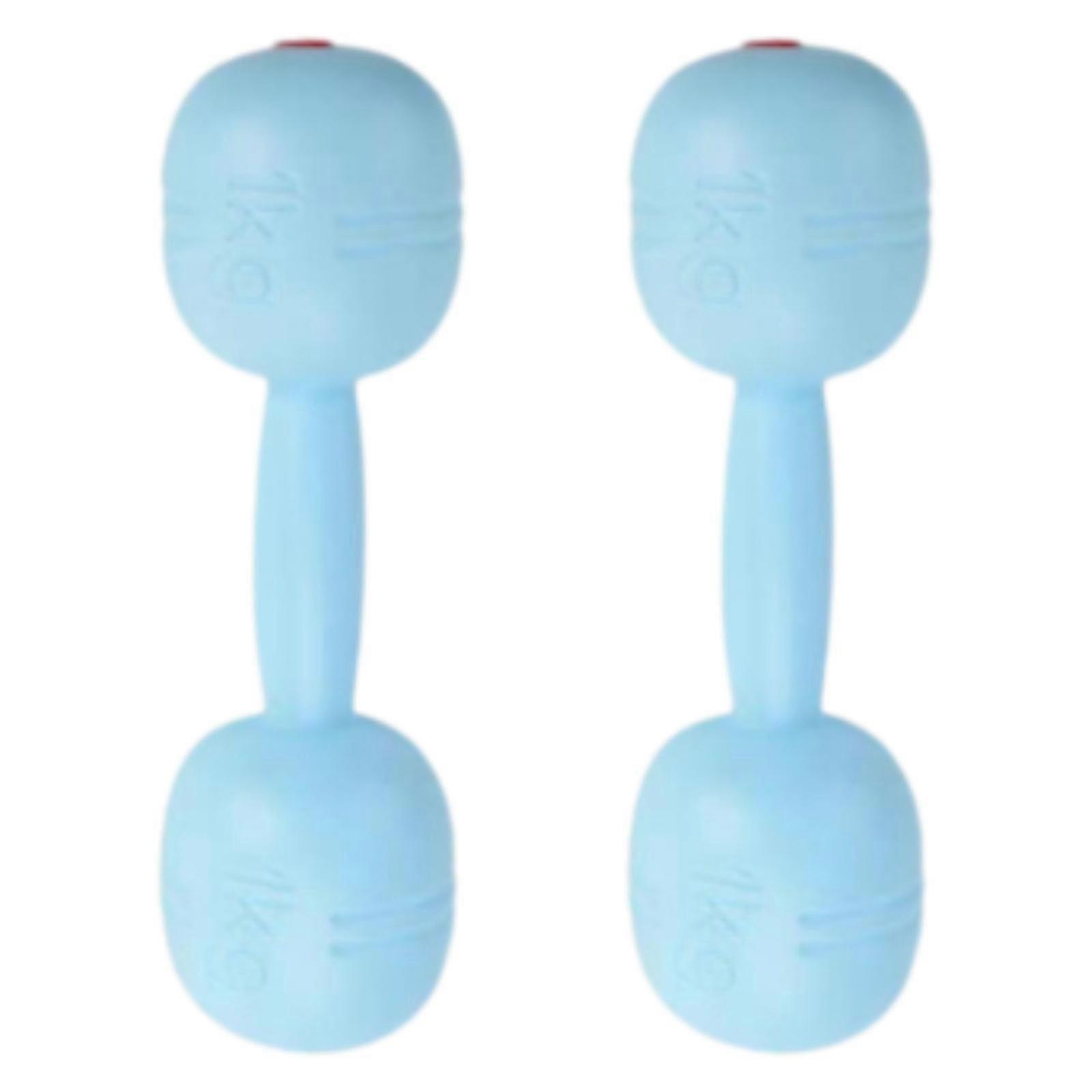 2Pcs Water Filled Dumbbells Children Exercise Toy for Training Weightlifting