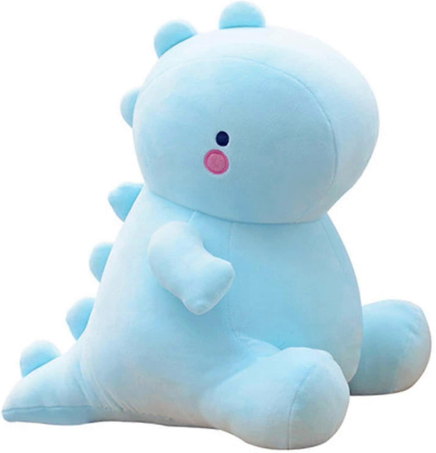 Blue Cartoon Dinosaur Plush Toys Large Cute Stuffed Dino Hugging Pillow 11"