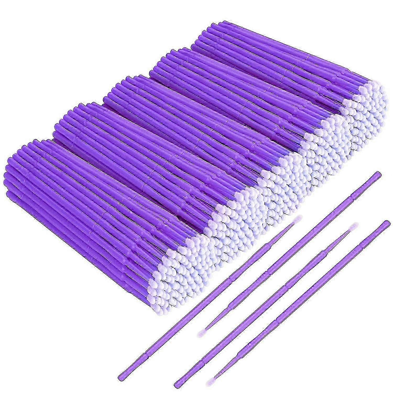 500 Count Micro Applicator Brushes With Flexible Head Extra Fine Micro Brush (purple, 1.2mm)