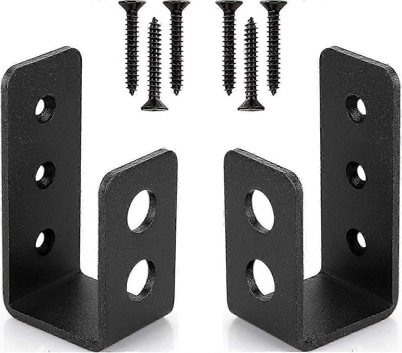 2er-Pack Hochleistungs-Stahltürhalterungen für 2x4-Türen, U-förmige Sicherheitsstange