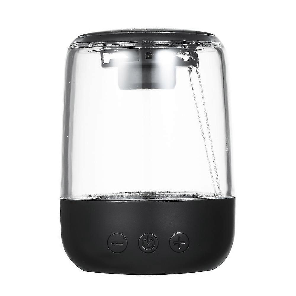 مكبر صوت محمول BT - مكبر صوت سطح مكتب صغير C7 بجودة صوت HiFi ، ضوء LED ملون ، فتحة بطاقة TF (أسود)