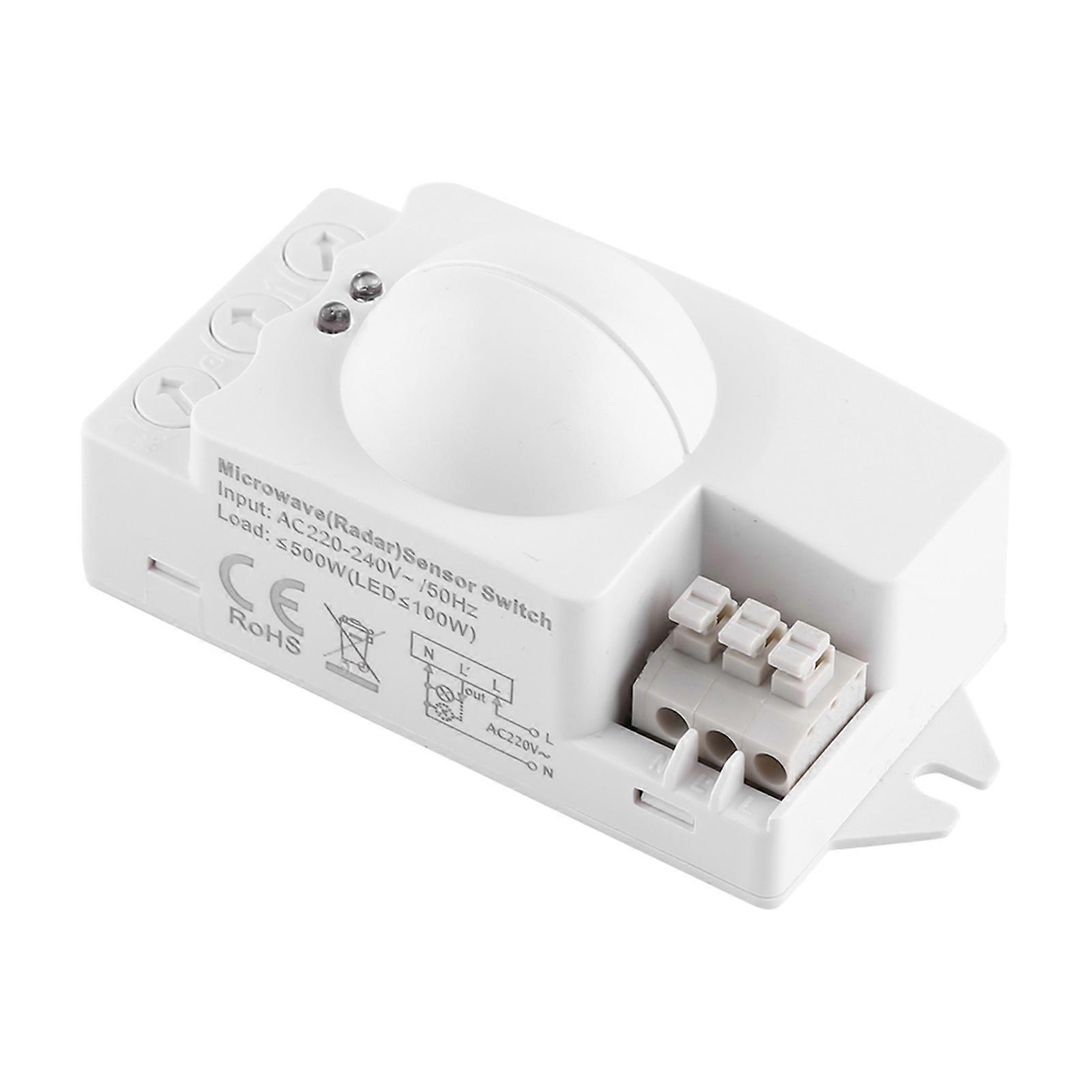 1pc 360 Degree 500W Radar Motion Detector Smart Microwave Sensor Light Switch