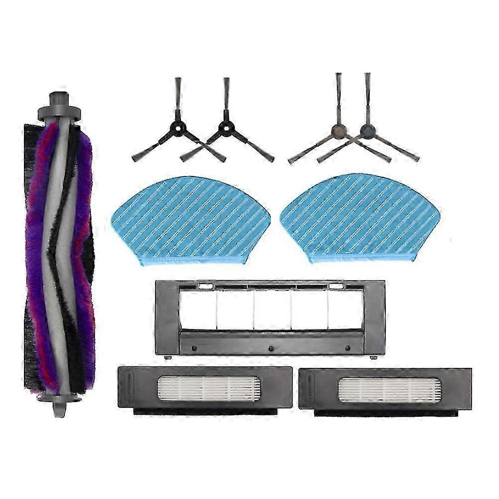 10pcs Main Side Brush Filter Mop Cloth Main Brush Cover