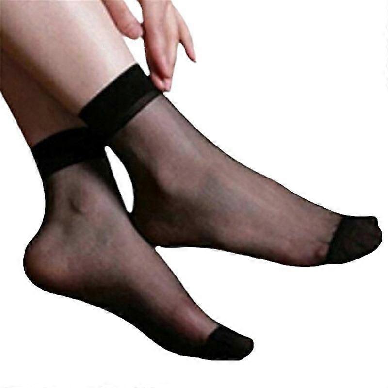 10 Pairs Women's Summer Ultra-thin Short Tube Ankle High Transparent Sock