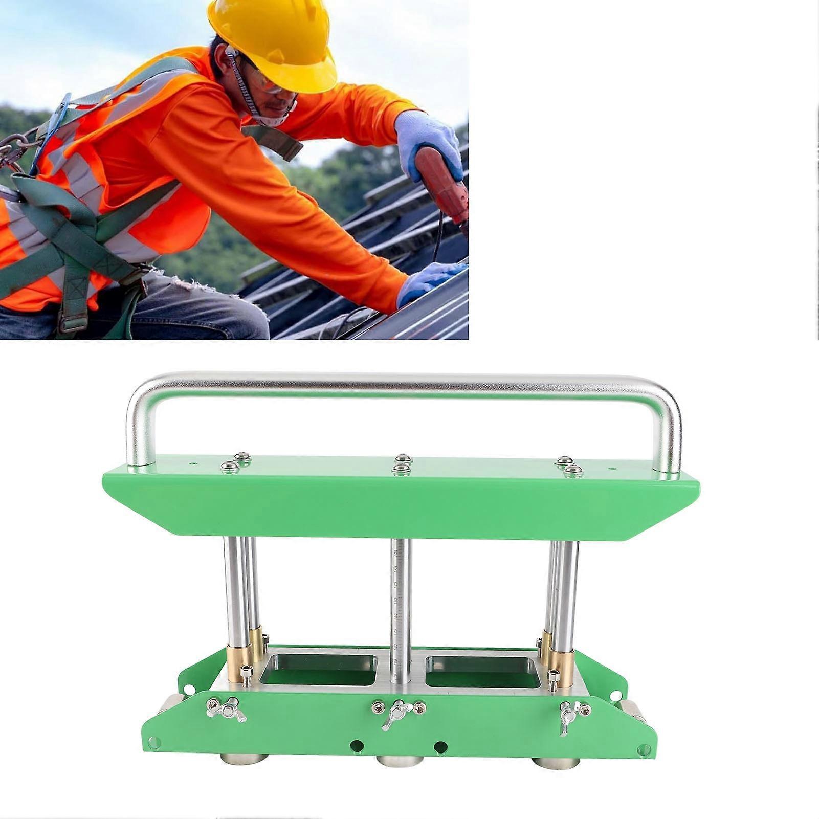 Metal Edge Roller, 3-Station Metal Bender, Standing Seam Roofing Tool for 0-90 Degree Bend Angles, 1/2-5 Inch Elbows