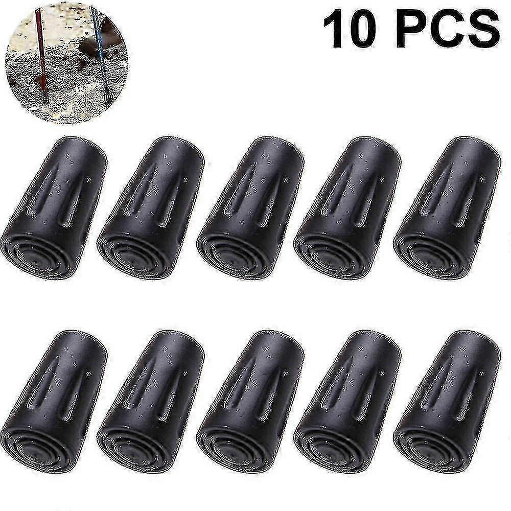 Walking Stick Rubber Tips Ferrules 10 Pack Trekking Pole Protector
