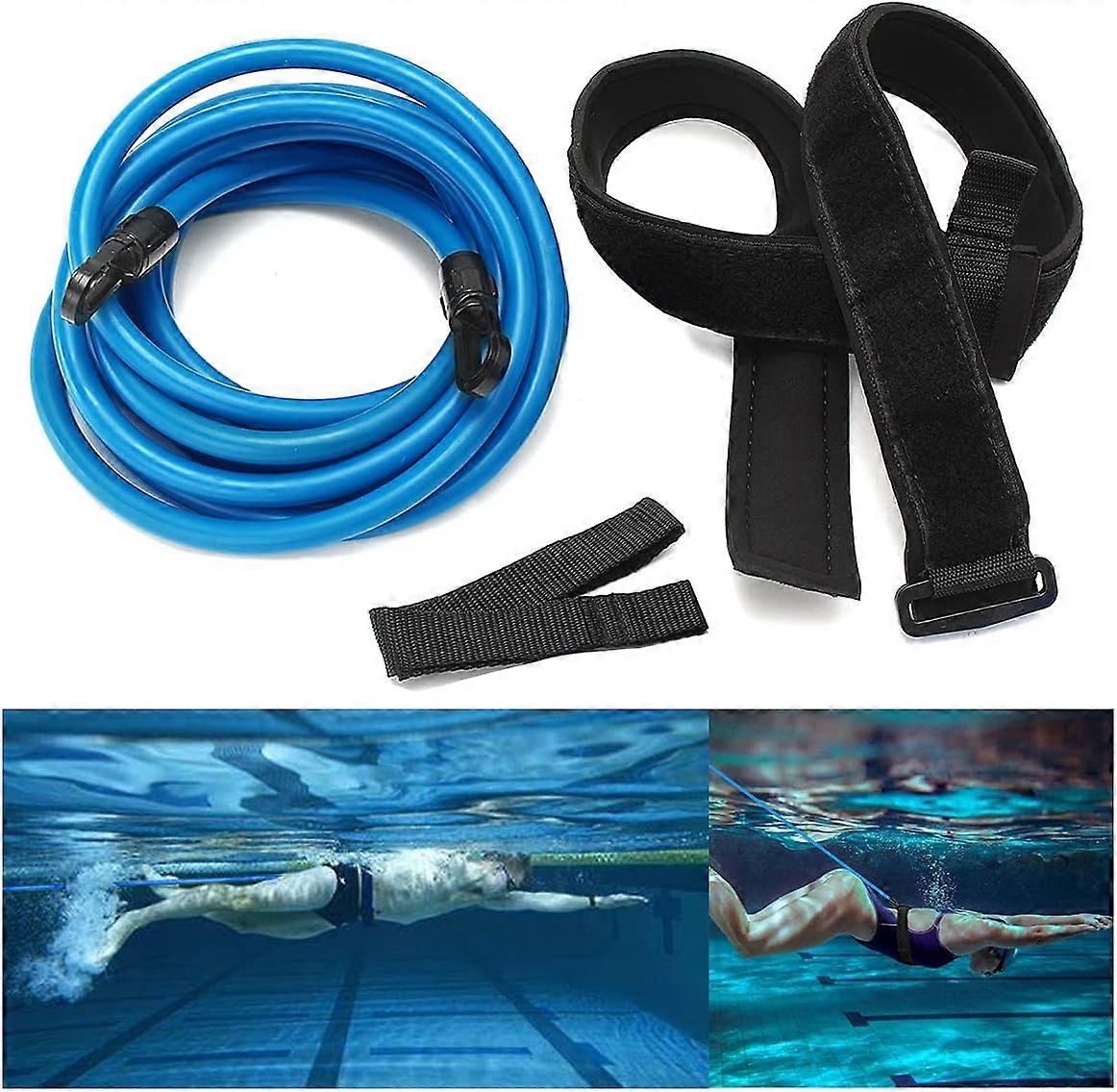 Swimming Resistance Belt for Swim Training, Adjustable Size, Durable Swim Strength Training Equipment, Elastic Material