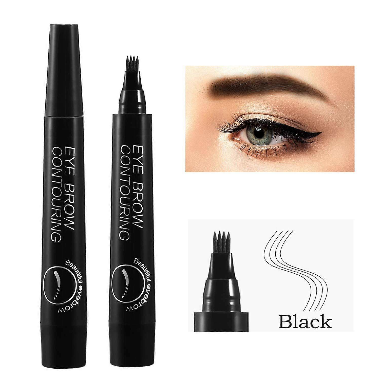 Eyebrow Tattoo Pen Waterproof Microblading Eyebrow Pencil with a Micro-Fork Tip Applicator Creates Natural