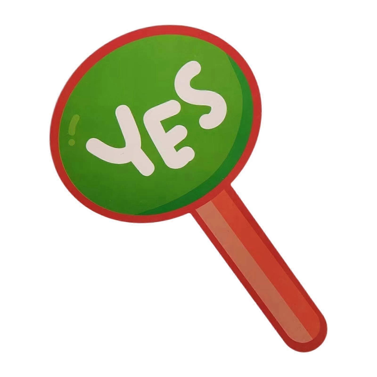 Yes or No Classroom Signs Portable Handheld Reusable Classroom Voting Paddle