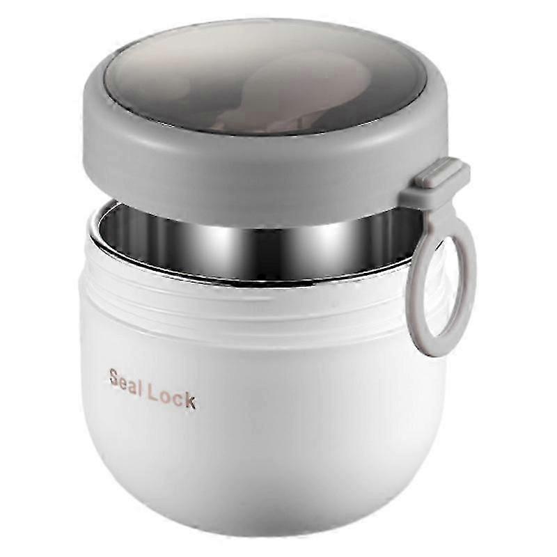 Tasse à soupe en acier inoxydable Lait pour le petit-déjeuner Bol de conservation portable Tasse de flocons d’avoine Chauffage au micro-ondes