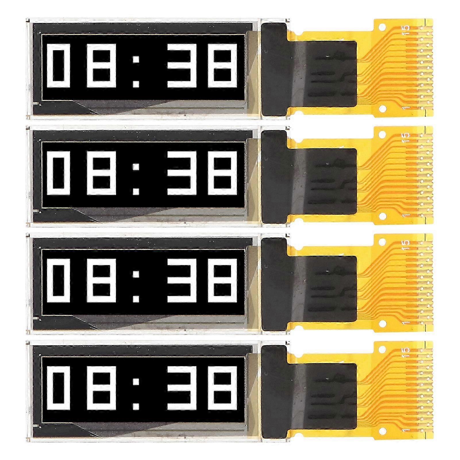 4 Pcs 0.91in Display Screen Organic Light Emitting Diode SPI Interface 15PIN Display Module White