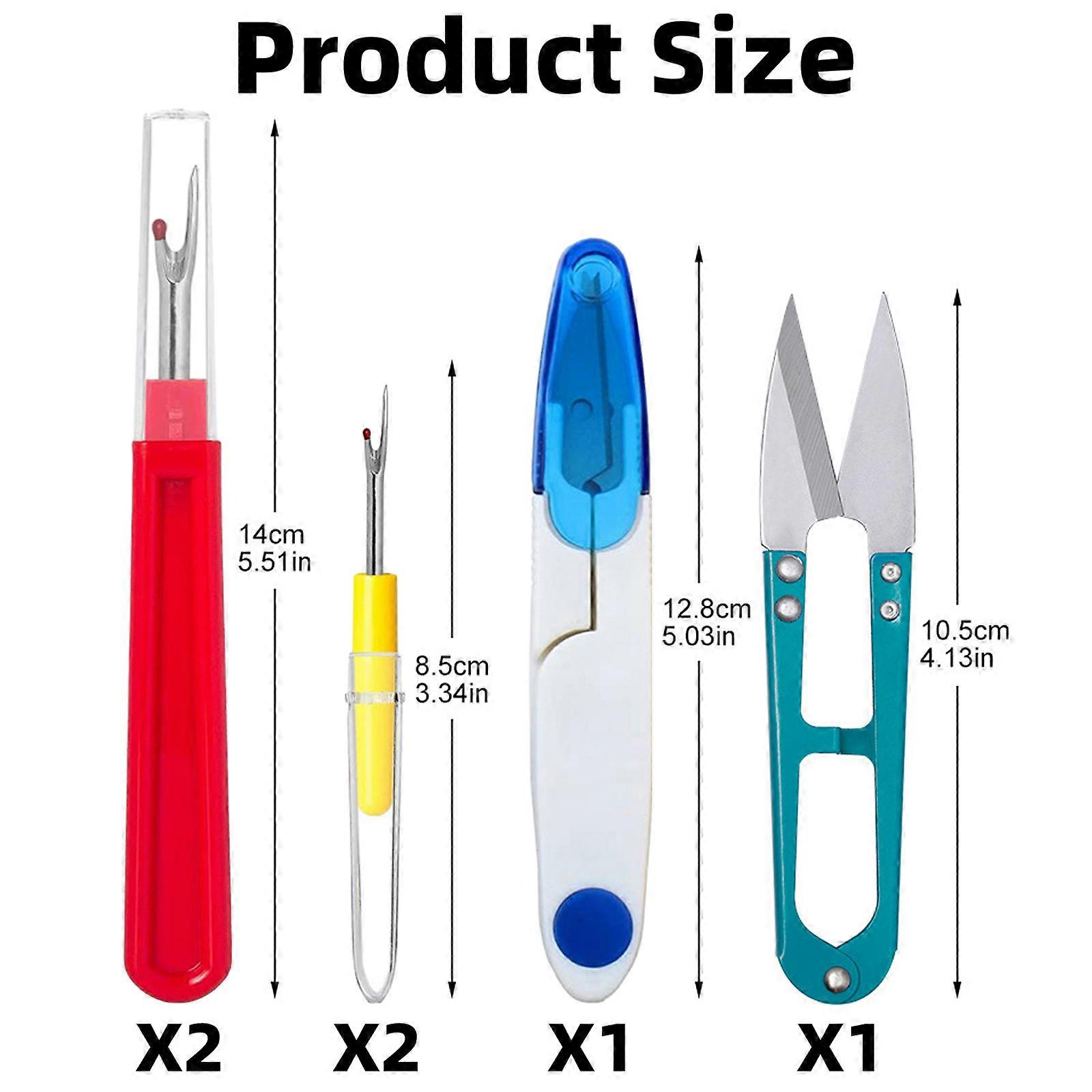 Non-Slip Design Seam Rippers, Ergonomic Handles Sharp Sewing Seam Remover, Comfort Grip for Stitch Unpicking, Safe and Secure, 6PCS for Sewing and