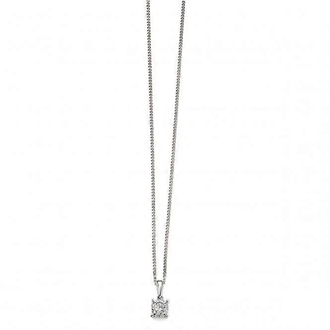 Elements White Gold Diamond Cluster Pendant GP906Z475GN193