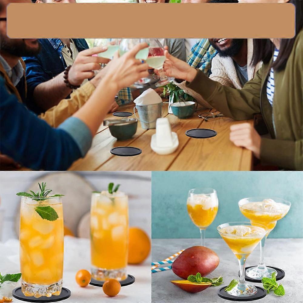 Coasters, Silicone, Round Glass Coasters