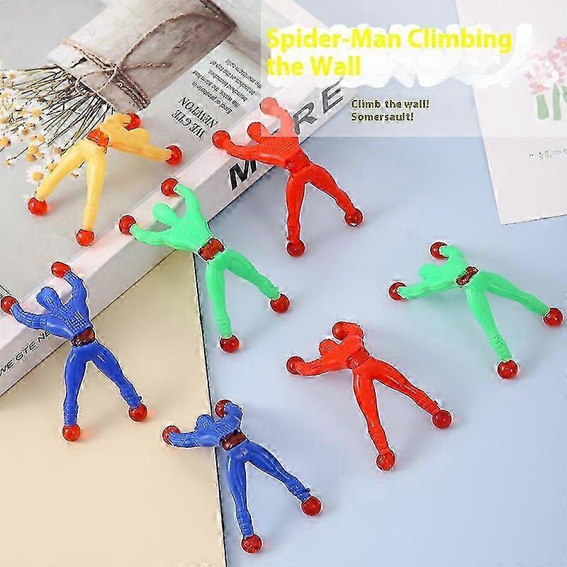 50-Piece Interactive Spider-Man Wall Climbing Toys with Magic Tumble Crawlers for Fun Party Decorations