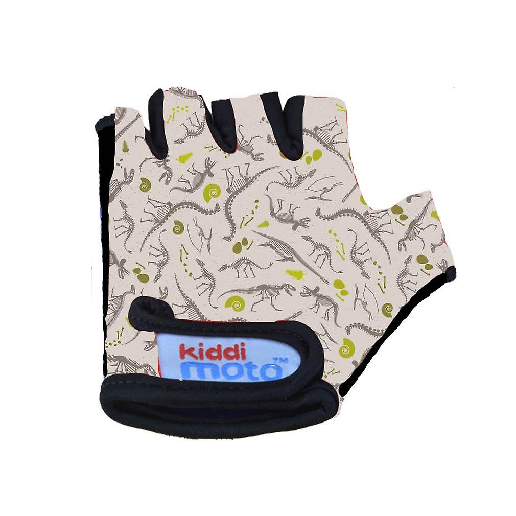 Kiddimoto Cycling Gloves Fossil Dinosaur