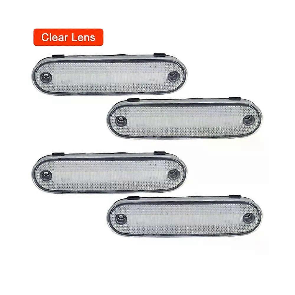 Compatible 4Pcs Amber/Red LED Side Marker Light For Mazda Miata MX-5 1990-2005 Front Rear Reflector Warning Light