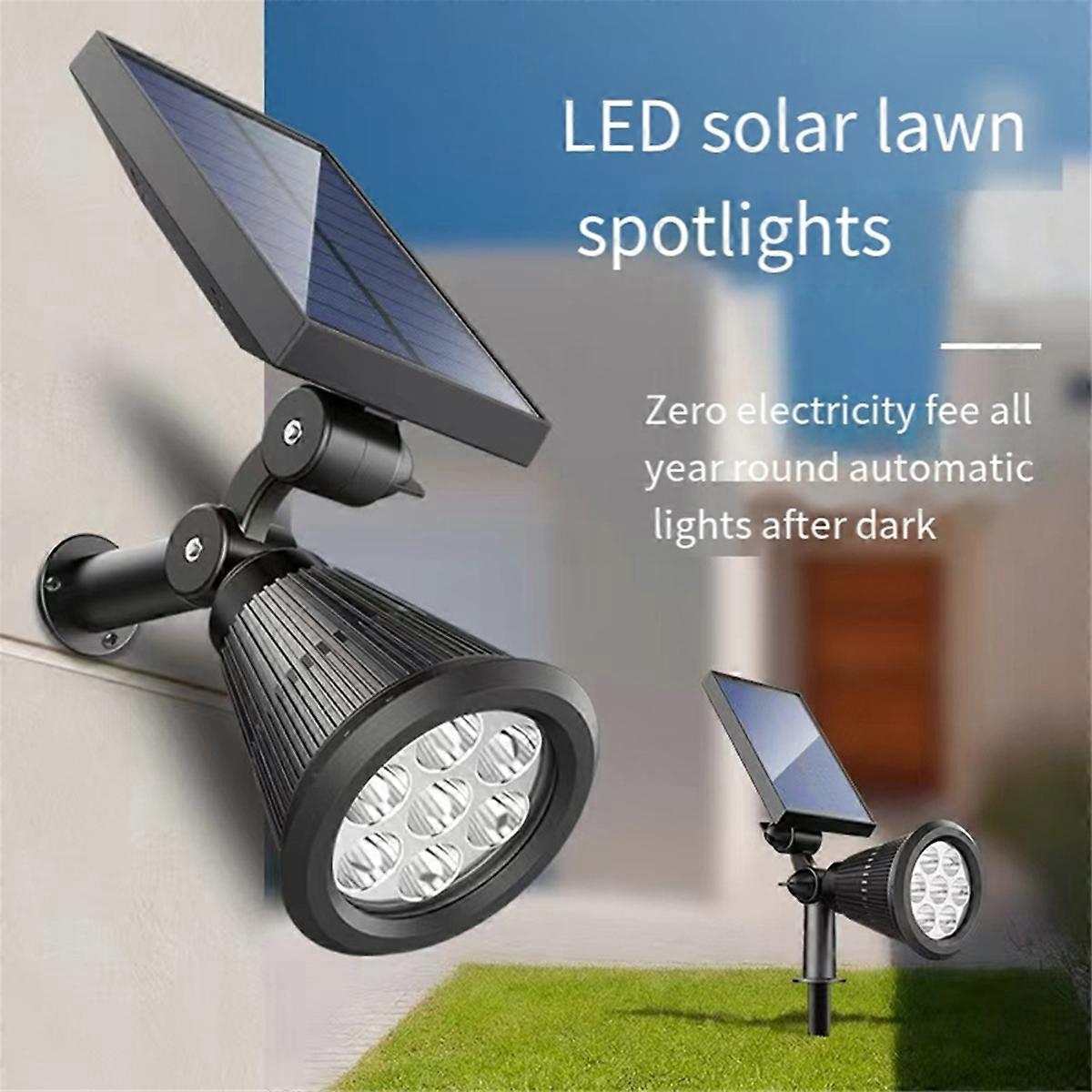 7LED Solar Ground Plug Light Outdoor IP65 Waterproof Spotlight,B