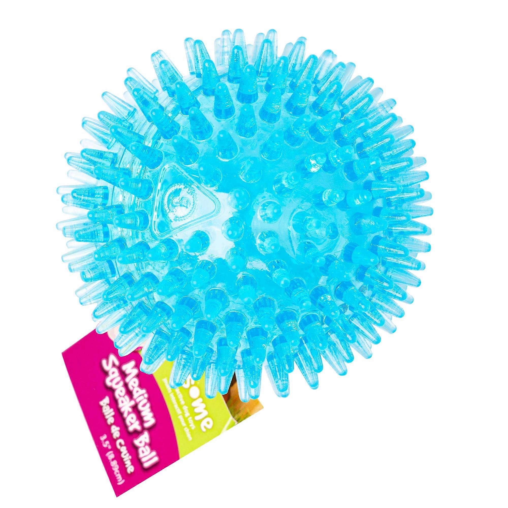 Medium Squeak Ball Dog Toy for All Breeds, 3.5 Inch Rubber Toy, Durable and Safe for Interactive Play