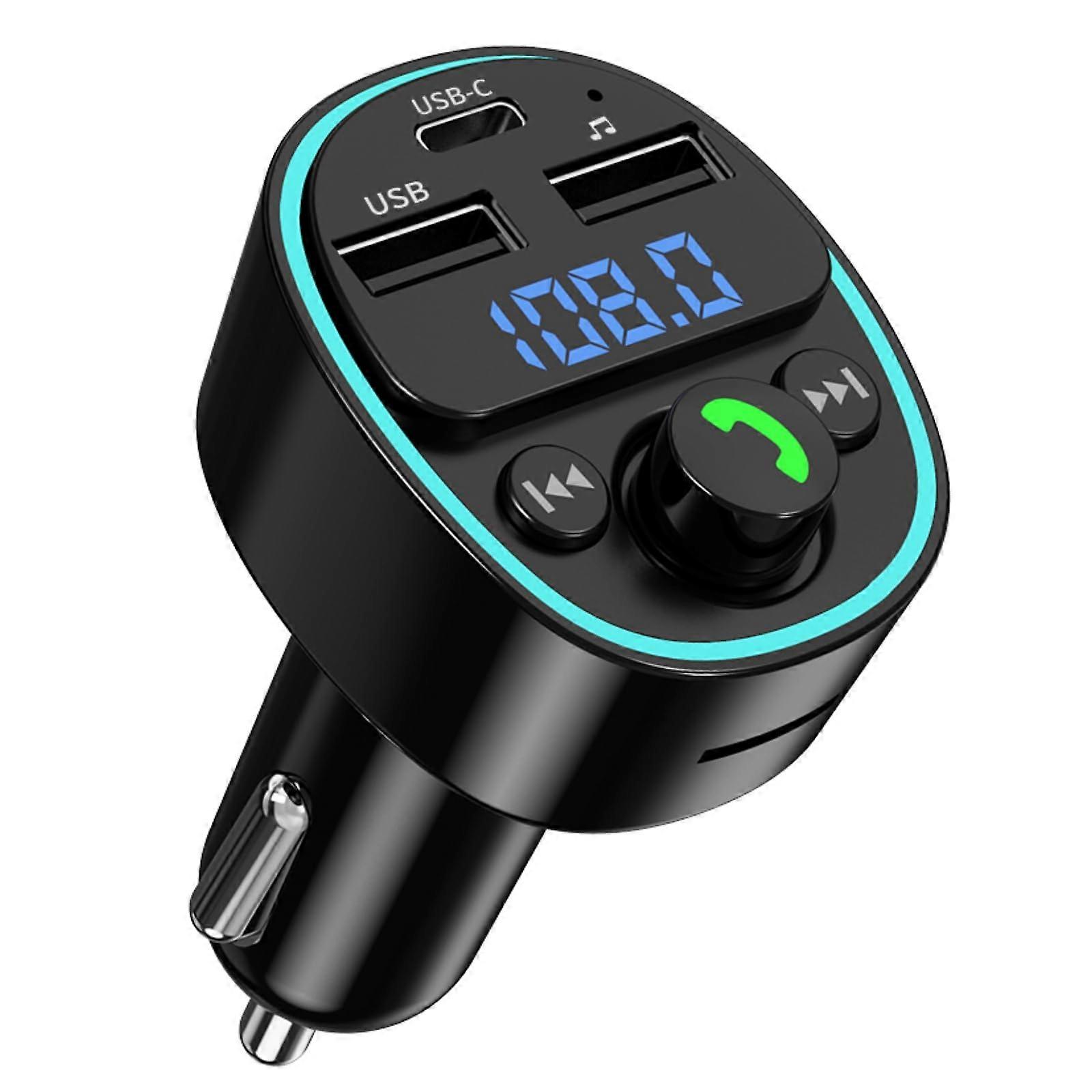 Bluetooth FM Transmitter Car Adapter Fast for Charger in Car