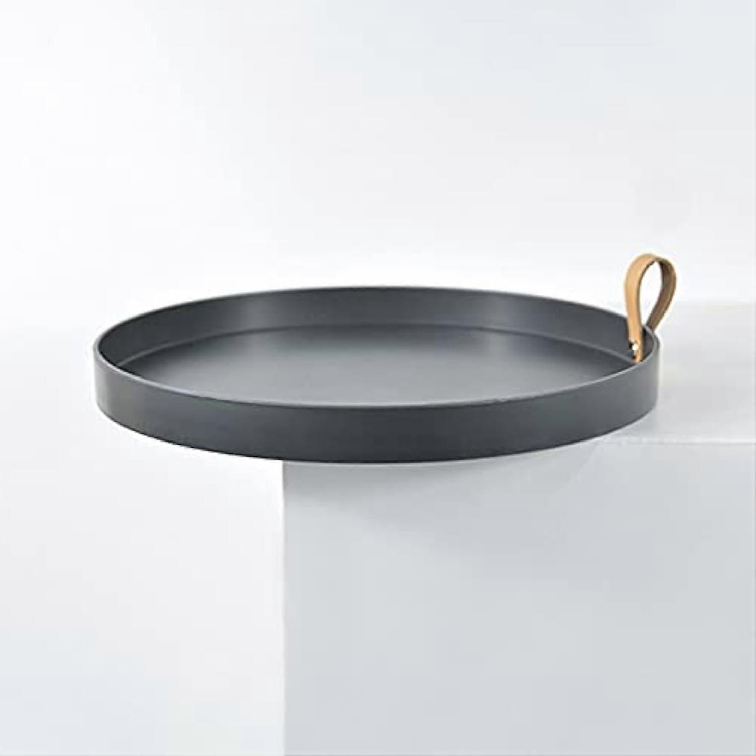 Small Circle Decorative Tray for Jewelry and Perfume in Bathroom 10.2'