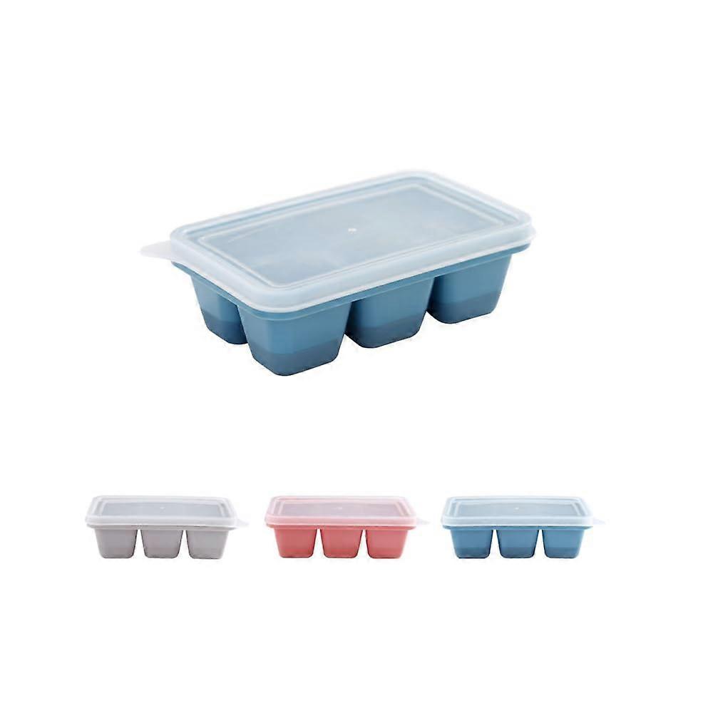 Isgitterform forseglet anti-rum isgrill under mini silikone blød nedre lille isgrill isterningform (2 pakker tilfældig farve)