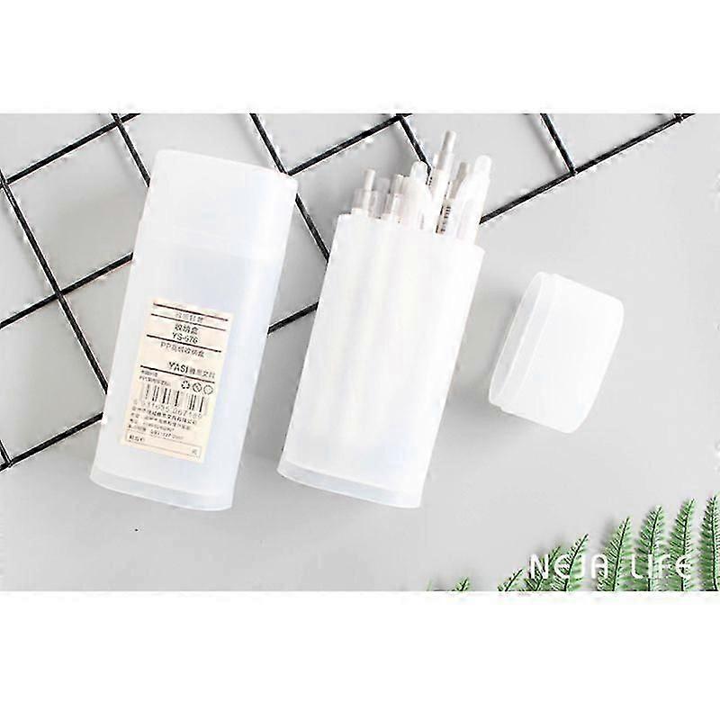 Transparent Pencil Case Plastic Simple Stationery Solid Color Student Pencil Box