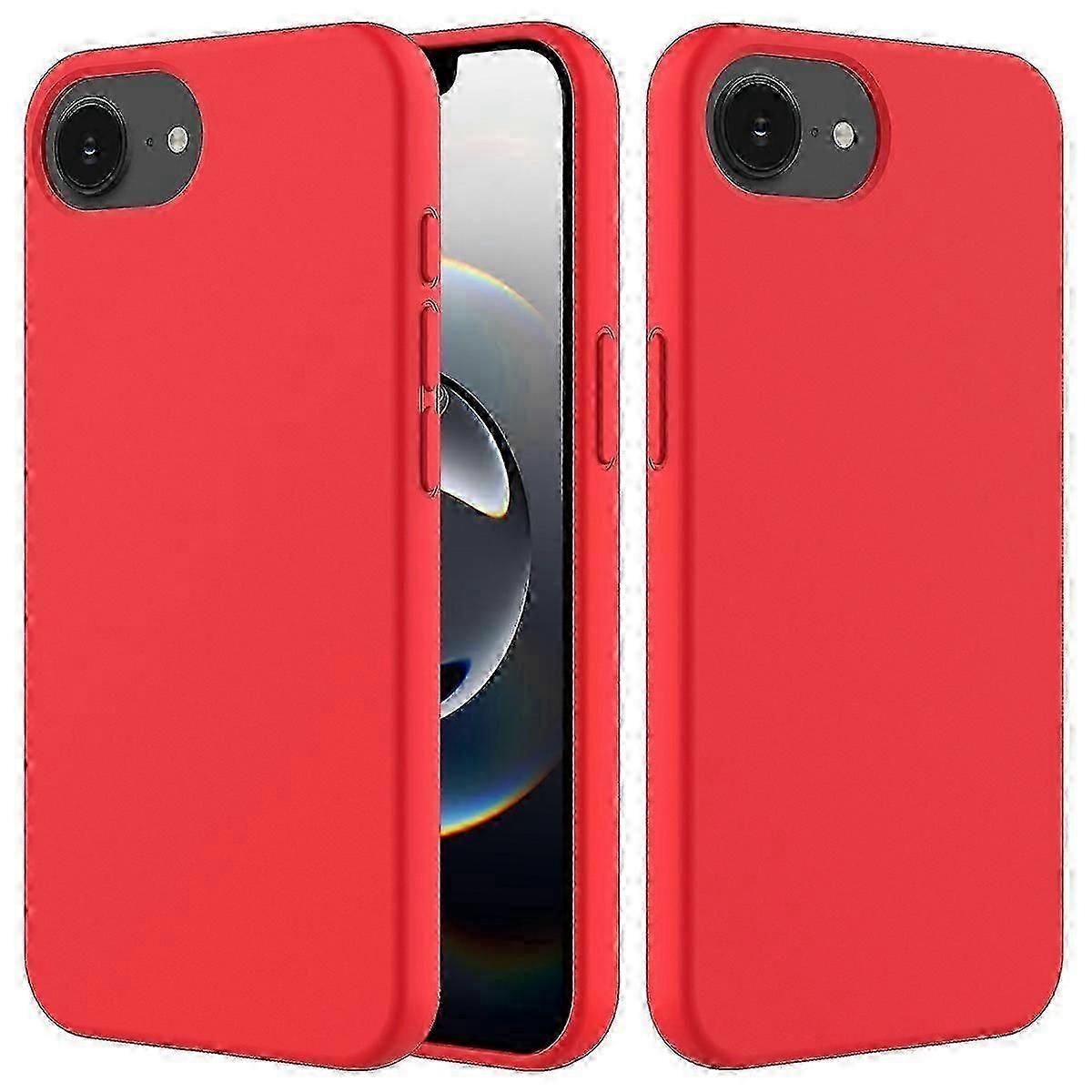 For iPhone 16e Case Drop Proof Liquid Silicone Soft Lining Back Phone Cover - Green