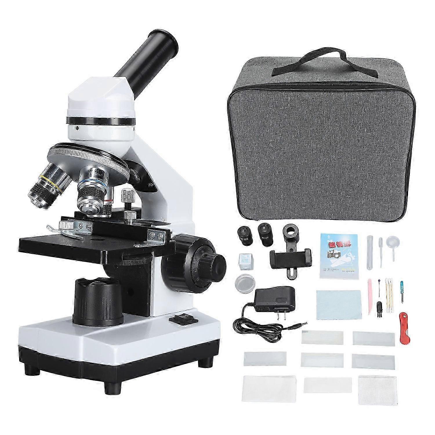 Monocular Microscope For Student Beginners 81x640x Magnification Compound Microscope 100240v