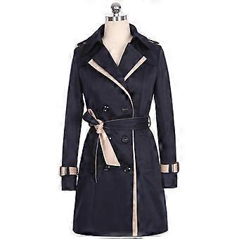 Women's Fashionable Trench Coat for Autumn and Winter Windproof and Suitable for Daily Parties and Balls