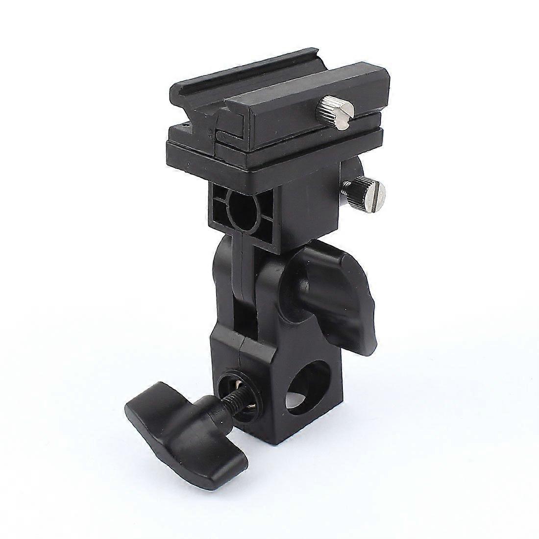 IIVVERR Flash Hot Shoe Mount Adapter with Swivel Umbrella Holder for Light Stand Bracket, Adjustable and Durable Design