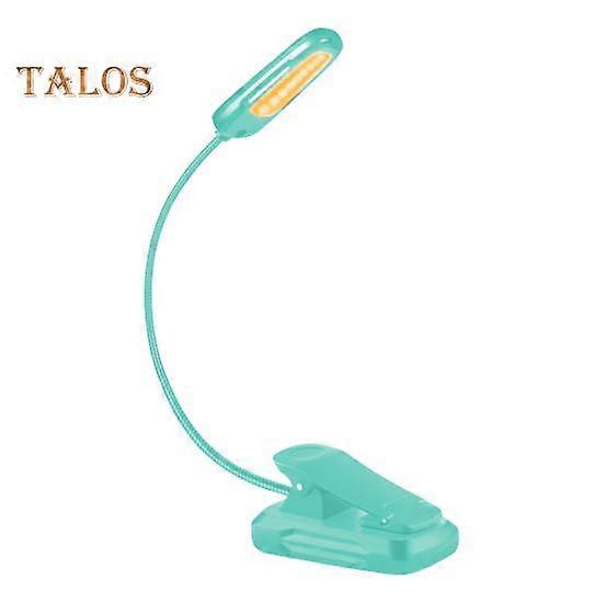 LED Reading Book Light with Adjustable Neck Stepless Dimming Brightness Eye Protection USB Rechargeable Clip-on LED Book Light