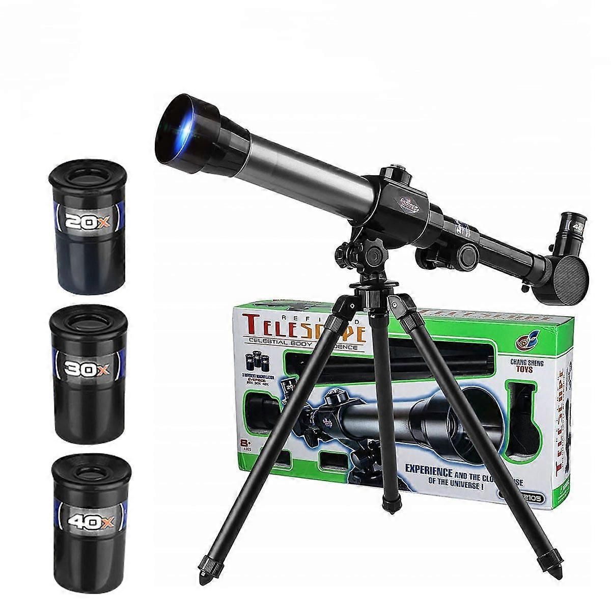 20X 30X 40X Refraction Astronomical Telescope With Portable Tripod Sky Monocular Telescopio Space Observation Scope Outdoor