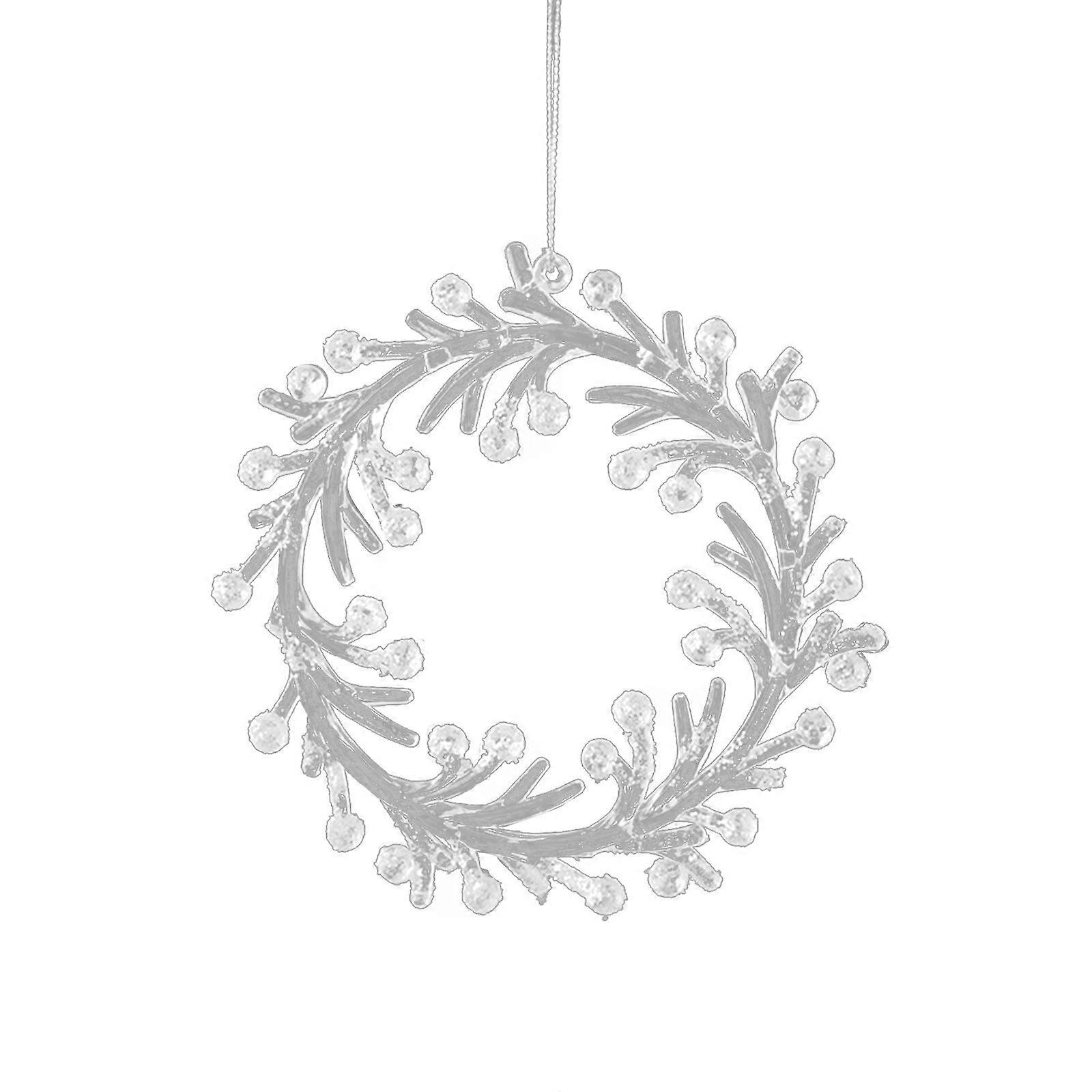 Christmas Acrylic Transparent Pendant Elk Snowman Snowflake Hanging Ornament