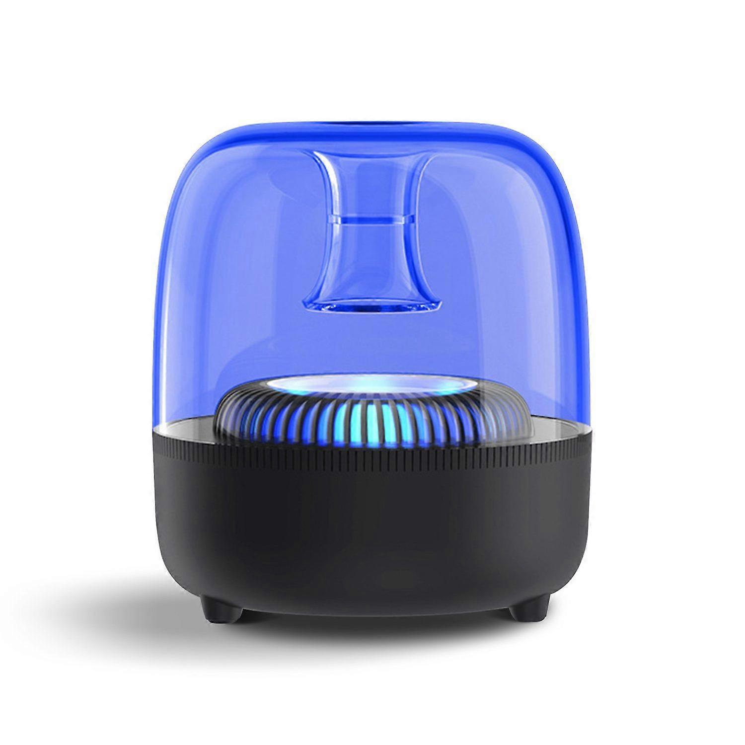 Speaker with acrylic cladding and LED light effect for enhanced ambiance and style