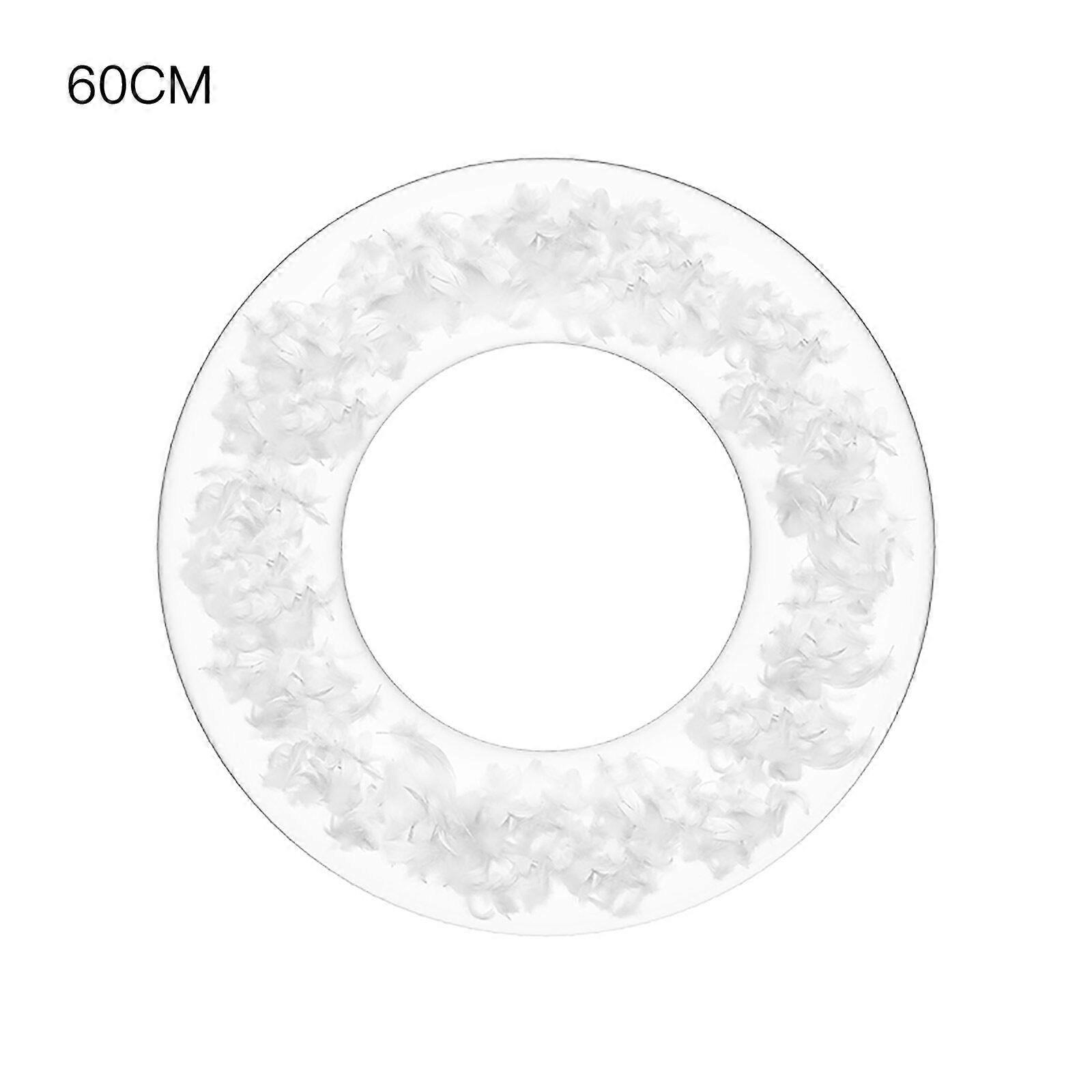 New Upgrade Swimming Ring, Feather Transparent Inflatable Pool Float Ring Portable Swim Ring Floating Tube for Swimming Pool Beach Party Decorations