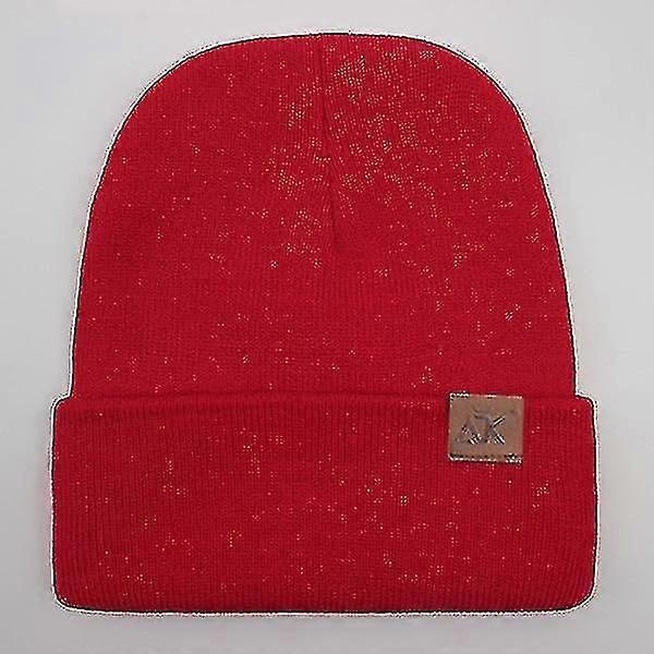 Winter Warm Knitted Adk Pu Label Cap/men