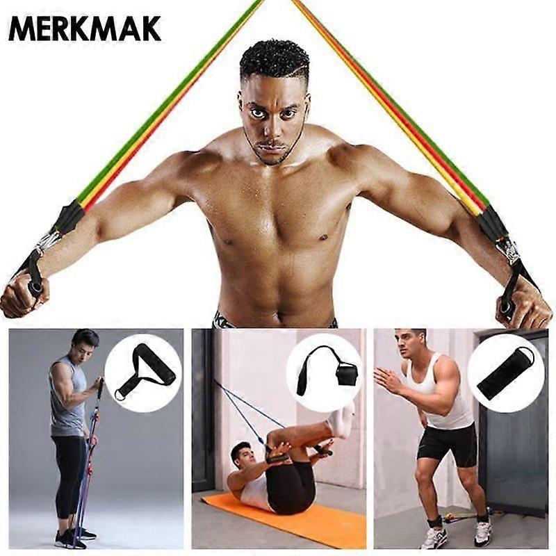 PIMPIMSKY 11 resistance band set fitness bodybuilding sport wide ankle foot strap kit exercise