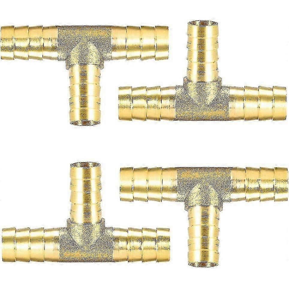 4ホースコネクタのセット、10 mm、真鍮、ゴールド-