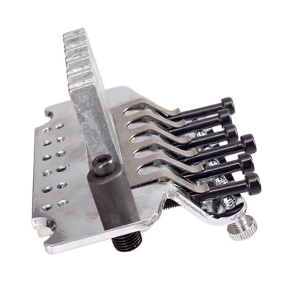 6 String Double Roll Tailpiece Saddle Tremolo Bridge System for Electric Guitar Replacement