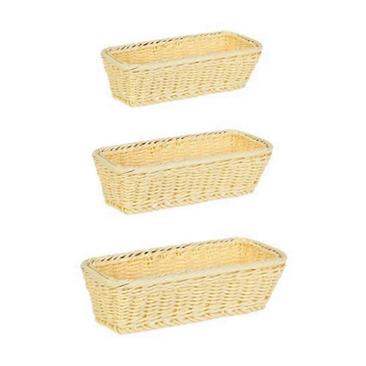 Rattan Woven Basket Cutlery Storage Basket Chopsticks Holder Spoons Fork Storage Box Container Tableware Organizer A