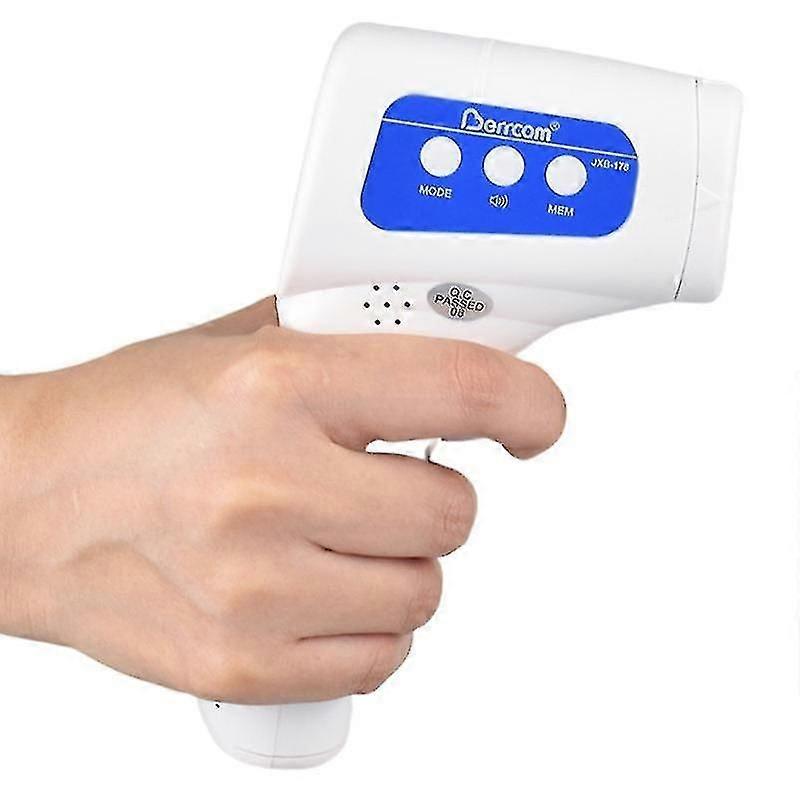 Non-contact Infrared Forehead Thermometer With Tri-color Backlit Digital Display For Instant Reading