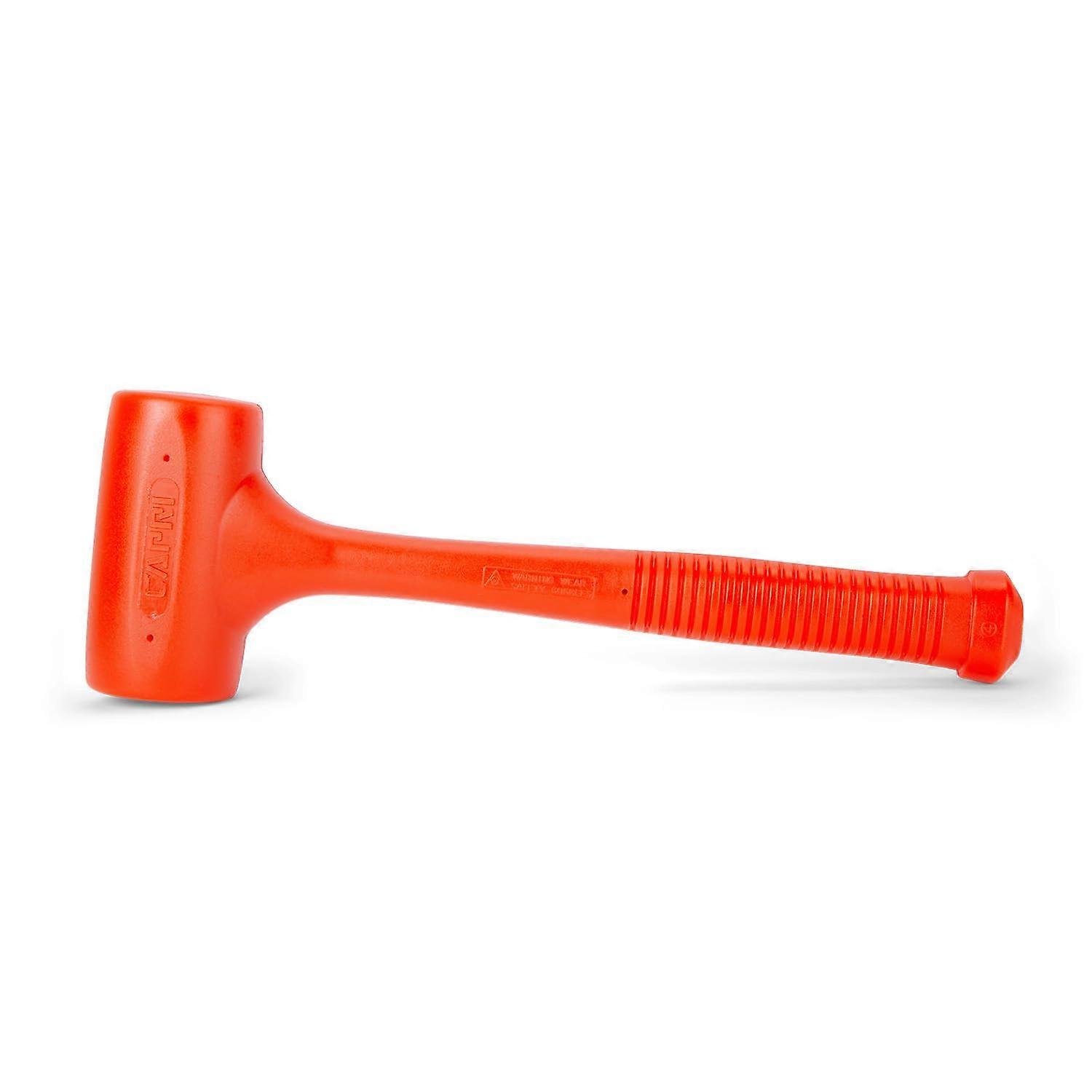 10097 Dead Blow Hammer 2 lb Orange Rubber Head for Reducing Bounce and Vibration in Automotive and Construction Use