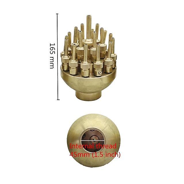 1Pc 1" 1.5" Brass Adjustable Three-layer Flower Fountain Spray Head Center Straight Scattering Sprinklers Landscape Fountains