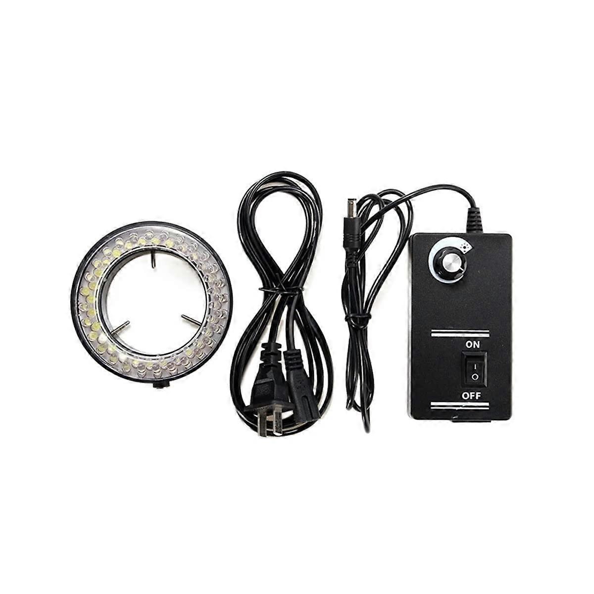 Kit de Acessórios para Microscópio Ajustável 60 LED Ring Illuminator Light, para Indústria Microscópio Estéreo Lâminas de Microscópio (Ampliação: 6400K)