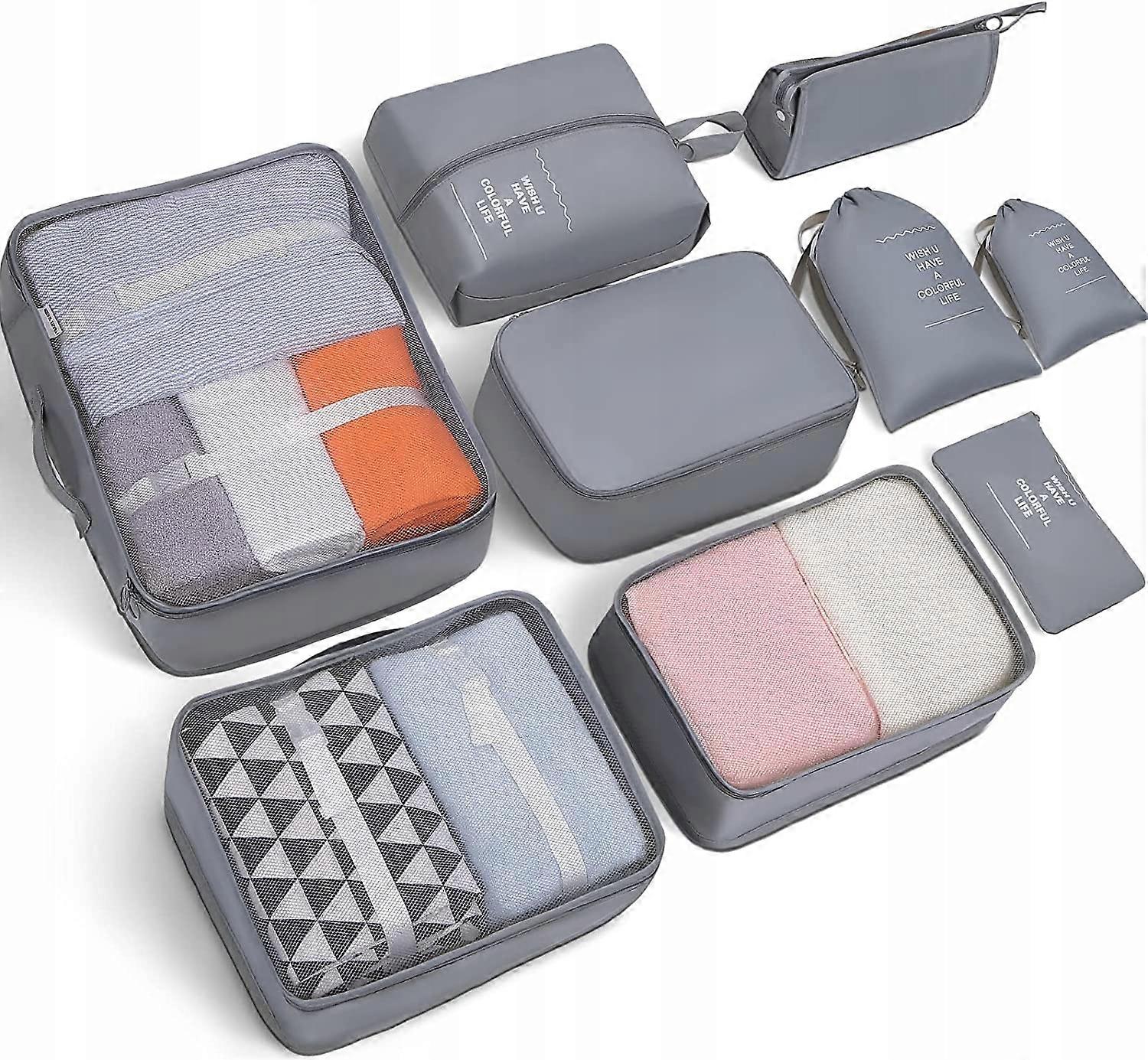 スーツケースワードローブ9個セットの旅行オーガナイザー